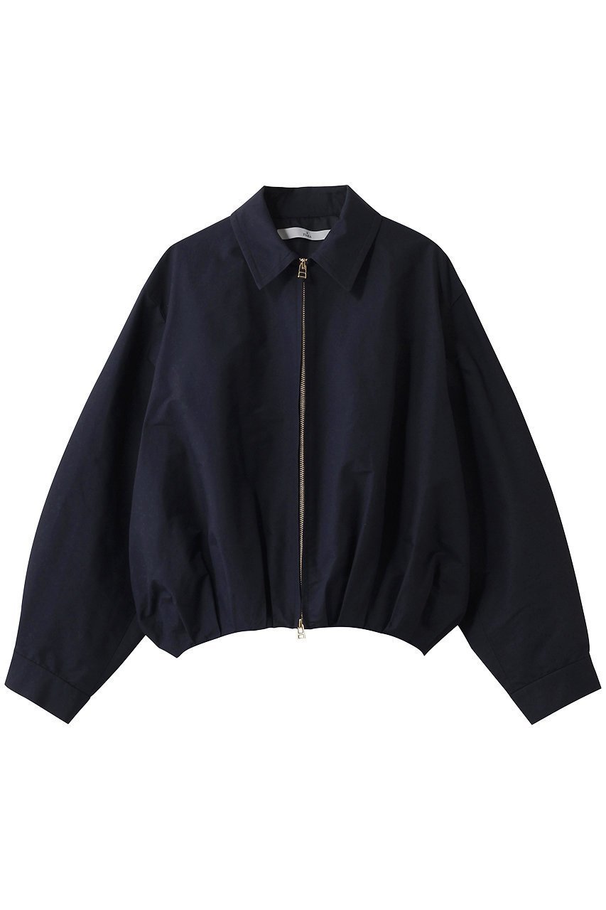 【ティアラ/Tiara】のショートスイングトップ インテリア・キッズ・メンズ・レディースファッション・服の通販 founy(ファニー) 　ファッション　Fashion　レディースファッション　Fashion for Women　アウター　Coat / Outerwear Collection　レディースジャケット・軽アウター　Jackets　オックス　Oxford Fabric　ショート　Short, Short Length　シンプル　Simple, Minimal　ジップ　Zip, Zipper　ジャケット　Jacket, Outerwear　スリット　Slit, Slit Detail　バルーン　Balloon, Balloon Silhouette　ブルゾン　Blouson, Bomber Jacket　ネイビー|ID: prp329100004866323 ipo3291000000036642807