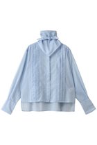 【ティアラ/Tiara】のスカーフ付きバンドカラーシャツ 人気、トレンドファッション・服の通販 founy(ファニー) ファッション Fashion レディースファッション Fashion for Women トップス・カットソー Cut & Sew Tops シャツ・ブラウス・オフィスカジュアル Elegant Blouses & Button-Ups アシンメトリー Asymmetrical Style シアー Sheer, See-Through シンプル Simple, Minimal スカーフ Scarf, Neckwear スリーブ Sleeve, Long Sleeve / Short Sleeve ロング Long, Long-Length 新作・新入荷 New Arrivals / New In thumbnail サックス|ID: prp329100004866326 ipo3291000000036233447
