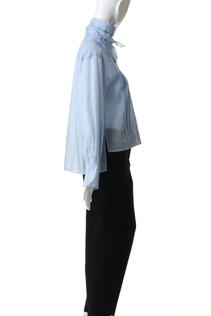 【ティアラ/Tiara】のスカーフ付きバンドカラーシャツ 人気、トレンドファッション・服の通販 founy(ファニー) 　ファッション　Fashion　レディースファッション　Fashion for Women　トップス・カットソー　Cut & Sew Tops　シャツ・ブラウス・オフィスカジュアル　Elegant Blouses & Button-Ups　アシンメトリー　Asymmetrical Style　シアー　Sheer, See-Through　シンプル　Simple, Minimal　スカーフ　Scarf, Neckwear　スリーブ　Sleeve, Long Sleeve / Short Sleeve　ロング　Long, Long-Length　新作・新入荷　New Arrivals / New In　other-3|ID: prp329100004866326 ipo3291000000036233450