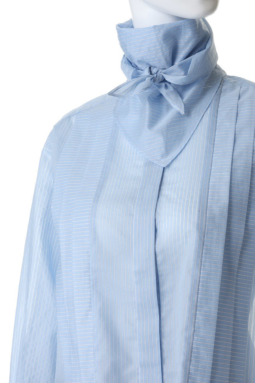 【ティアラ/Tiara】のスカーフ付きバンドカラーシャツ 人気、トレンドファッション・服の通販 founy(ファニー) 　ファッション　Fashion　レディースファッション　Fashion for Women　トップス・カットソー　Cut & Sew Tops　シャツ・ブラウス・オフィスカジュアル　Elegant Blouses & Button-Ups　アシンメトリー　Asymmetrical Style　シアー　Sheer, See-Through　シンプル　Simple, Minimal　スカーフ　Scarf, Neckwear　スリーブ　Sleeve, Long Sleeve / Short Sleeve　ロング　Long, Long-Length　新作・新入荷　New Arrivals / New In　other-5|ID: prp329100004866326 ipo3291000000036233452