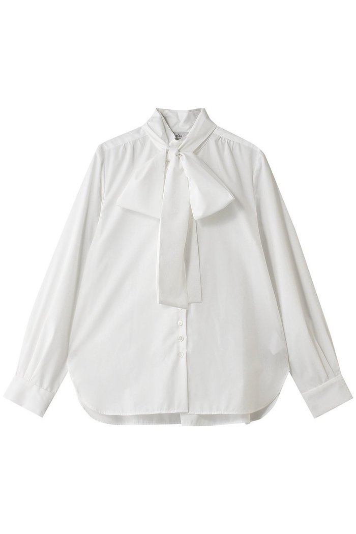 【ティアラ/Tiara】のボウタイハイネックボタンブラウス インテリア・キッズ・メンズ・レディースファッション・服の通販 founy(ファニー) https://founy.com/ ファッション Fashion レディースファッション Fashion for Women トップス・カットソー Cut & Sew Tops シャツ・ブラウス・オフィスカジュアル Elegant Blouses & Button-Ups なめらか Smooth, Silky Texture シンプル Simple, Minimal スリーブ Sleeve, Long Sleeve / Short Sleeve ブロード Broadcloth, Fine Cotton リボン Ribbon, Bow ロング Long, Long-Length 新作・新入荷 New Arrivals / New In |ID: prp329100004866329 ipo3291000000036233479