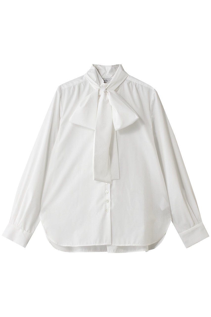 【ティアラ/Tiara】のボウタイハイネックボタンブラウス 人気、トレンドファッション・服の通販 founy(ファニー) 　ファッション　Fashion　レディースファッション　Fashion for Women　トップス・カットソー　Cut & Sew Tops　シャツ・ブラウス・オフィスカジュアル　Elegant Blouses & Button-Ups　なめらか　Smooth, Silky Texture　シンプル　Simple, Minimal　スリーブ　Sleeve, Long Sleeve / Short Sleeve　ブロード　Broadcloth, Fine Cotton　リボン　Ribbon, Bow　ロング　Long, Long-Length　再入荷　Restock / Back in Stock　 other-1|ID: prp329100004866329 ipo3291000000036642818