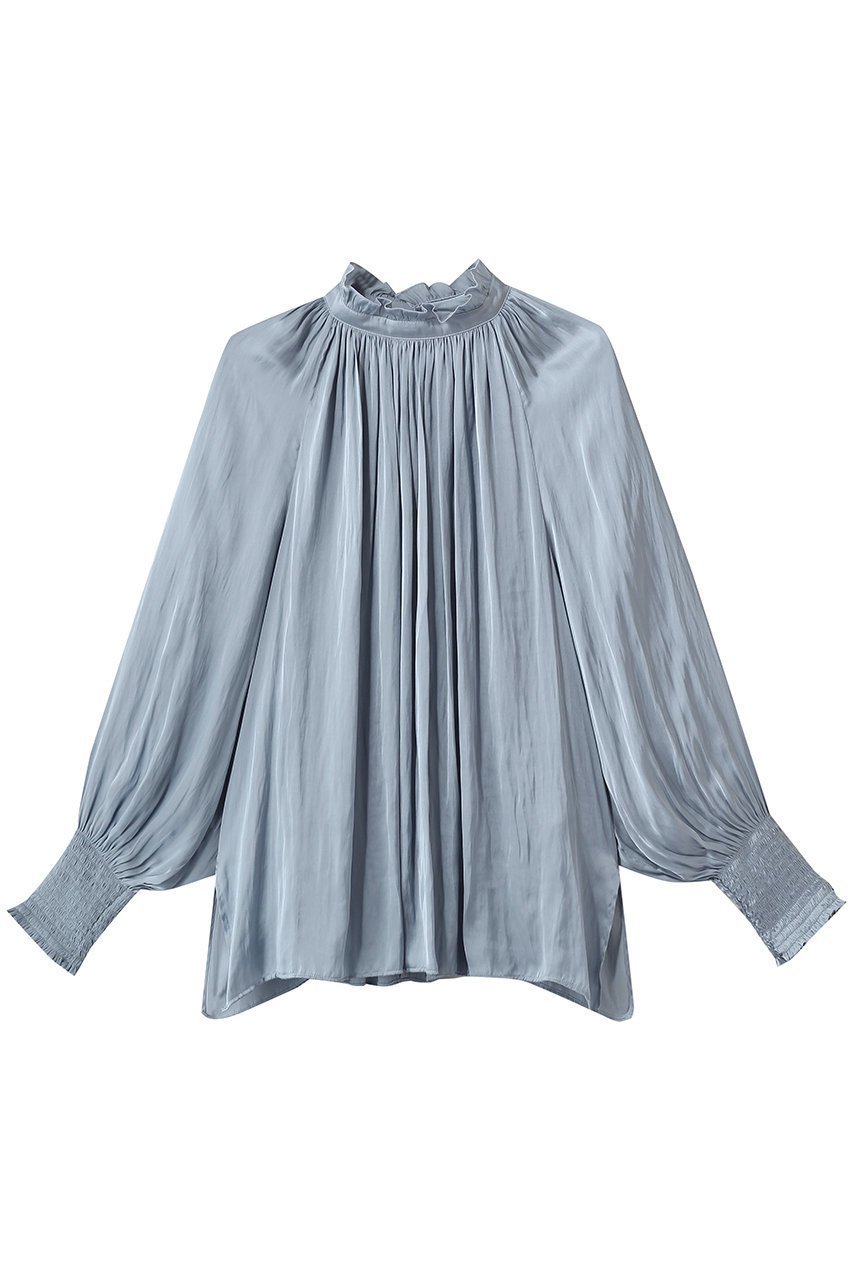 【ティアラ/Tiara】の【定番】2wayフリルネックギャザーブラウス インテリア・キッズ・メンズ・レディースファッション・服の通販 founy(ファニー) 　ファッション　Fashion　レディースファッション　Fashion for Women　トップス・カットソー　Cut & Sew Tops　シャツ・ブラウス・オフィスカジュアル　Elegant Blouses & Button-Ups　オケージョン　Occasion Wear　ギャザー　Gathered, Ruffled　スリーブ　Sleeve, Long Sleeve / Short Sleeve　フリル　Frill, Ruffle　ロング　Long, Long-Length　エレガント 上品　Elegant　定番　Standard, Basic Item　新作・新入荷　New Arrivals / New In　サックス|ID: prp329100004866332 ipo3291000000036233516