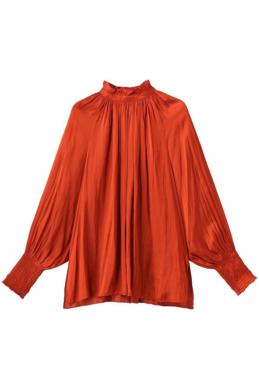 【ティアラ/Tiara】の【定番】2wayフリルネックギャザーブラウス インテリア・キッズ・メンズ・レディースファッション・服の通販 founy(ファニー) 　ファッション　Fashion　レディースファッション　Fashion for Women　トップス・カットソー　Cut & Sew Tops　シャツ・ブラウス・オフィスカジュアル　Elegant Blouses & Button-Ups　オケージョン　Occasion Wear　ギャザー　Gathered, Ruffled　スリーブ　Sleeve, Long Sleeve / Short Sleeve　フリル　Frill, Ruffle　ロング　Long, Long-Length　エレガント 上品　Elegant　定番　Standard, Basic Item　新作・新入荷　New Arrivals / New In　オレンジ|ID: prp329100004866332 ipo3291000000036233517