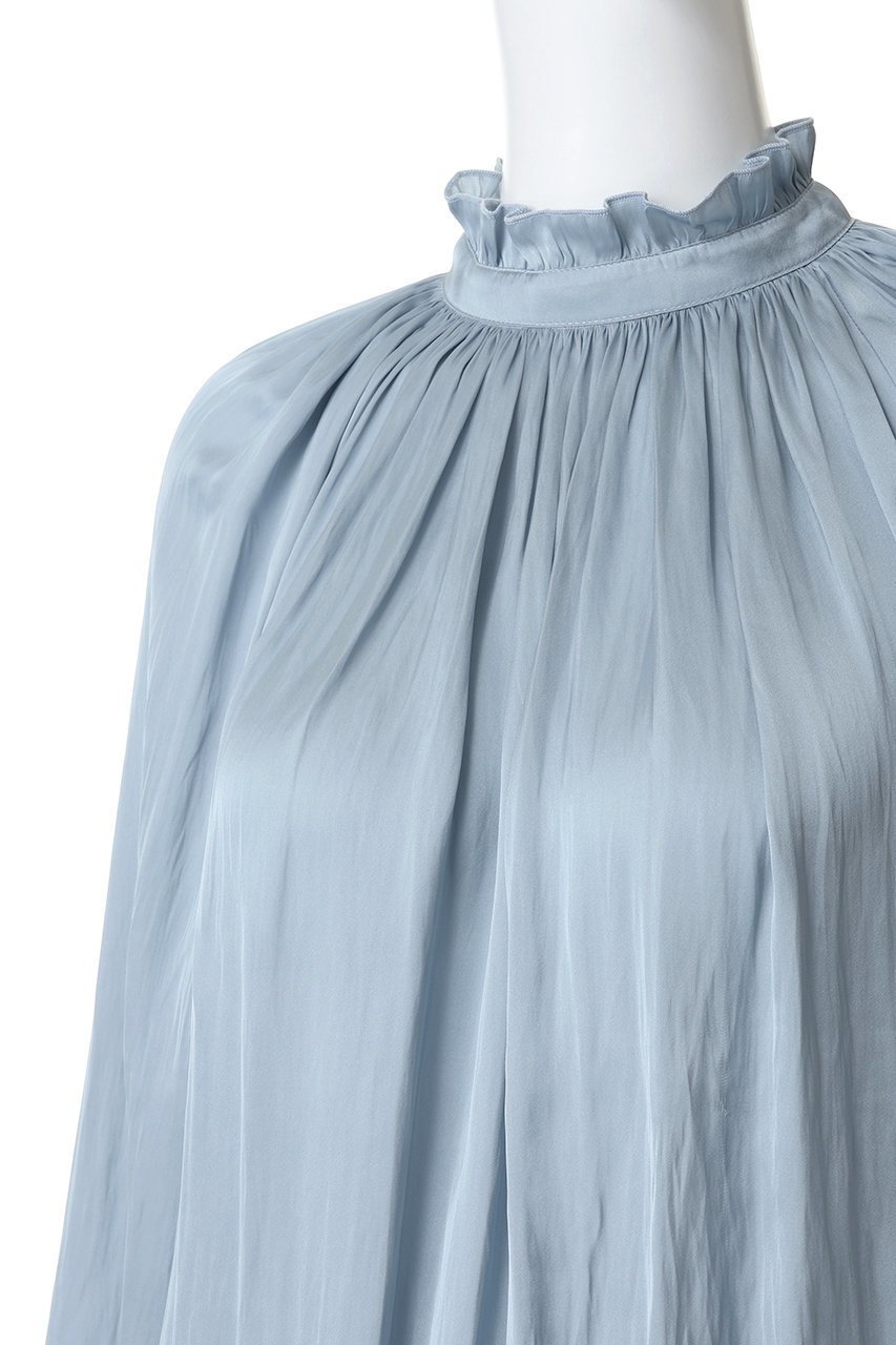 【ティアラ/Tiara】の【定番】2wayフリルネックギャザーブラウス 人気、トレンドファッション・服の通販 founy(ファニー) 　ファッション　Fashion　レディースファッション　Fashion for Women　トップス・カットソー　Cut & Sew Tops　シャツ・ブラウス・オフィスカジュアル　Elegant Blouses & Button-Ups　オケージョン　Occasion Wear　ギャザー　Gathered, Ruffled　スリーブ　Sleeve, Long Sleeve / Short Sleeve　フリル　Frill, Ruffle　ロング　Long, Long-Length　エレガント 上品　Elegant　定番　Standard, Basic Item　新作・新入荷　New Arrivals / New In　other-5|ID: prp329100004866332 ipo3291000000036233523