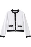 【アルアバイル/allureville】の【Loulou Willoughby】バイカラーコンパクトCD A 人気、トレンドファッション・服の通販 founy(ファニー) ファッション Fashion レディースファッション Fashion for Women アウター Coat / Outerwear Collection レディースジャケット・軽アウター Jackets 2026年 2026 カーディガン Cardigan, Knitwear コンパクト Compact, Small Size ジャケット Jacket, Outerwear スラックス Slacks, Dress Pants デニム Denim, Jeans Material フレア Flare, Flared 夏 Summer 春 Spring S/S・春夏 SS, Spring/Summer, Warm Season 羽織 Haori, Light Jacket |ID:prp329100004866334