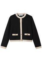 【アルアバイル/allureville】の【Loulou Willoughby】バイカラーコンパクトCD A 人気、トレンドファッション・服の通販 founy(ファニー) ファッション Fashion レディースファッション Fashion for Women アウター Coat / Outerwear Collection レディースジャケット・軽アウター Jackets 2026年 2026 カーディガン Cardigan, Knitwear コンパクト Compact, Small Size ジャケット Jacket, Outerwear スラックス Slacks, Dress Pants デニム Denim, Jeans Material フレア Flare, Flared 夏 Summer 春 Spring S/S・春夏 SS, Spring/Summer, Warm Season 羽織 Haori, Light Jacket thumbnail ブラック系|ID: prp329100004866334 ipo3291000000036233539