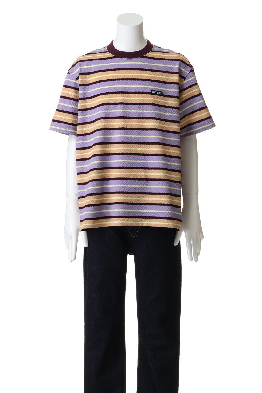 【サイ サイベーシックス/Scye SCYE BASICS / MEN】の【MEN】【SCYE BASICS】Striped Cotton Piquet Tシャツ 人気、トレンドファッション・服の通販 founy(ファニー) 　ファッション　Fashion　メンズファッション　Fashion for Men　トップス・カットソー　Cut & Sew Tops　メンズシャツ　Shirts　2026年　2026　ショート　Short, Short Length　スリーブ　Sleeve, Long Sleeve / Short Sleeve　バランス　Balance, Style Balance　フィット　Fit, Slim Fit　ボックス　Boxy, Box Shape　ボーダー　Border, Stripe　リラックス　Relax, Relaxed Fit　夏　Summer　春　Spring　S/S・春夏　SS, Spring/Summer, Warm Season　無地　Plain, Solid Color　鹿の子　Piqué, Kanoko Fabric　other-2|ID: prp329100004866358 ipo3291000000036233794