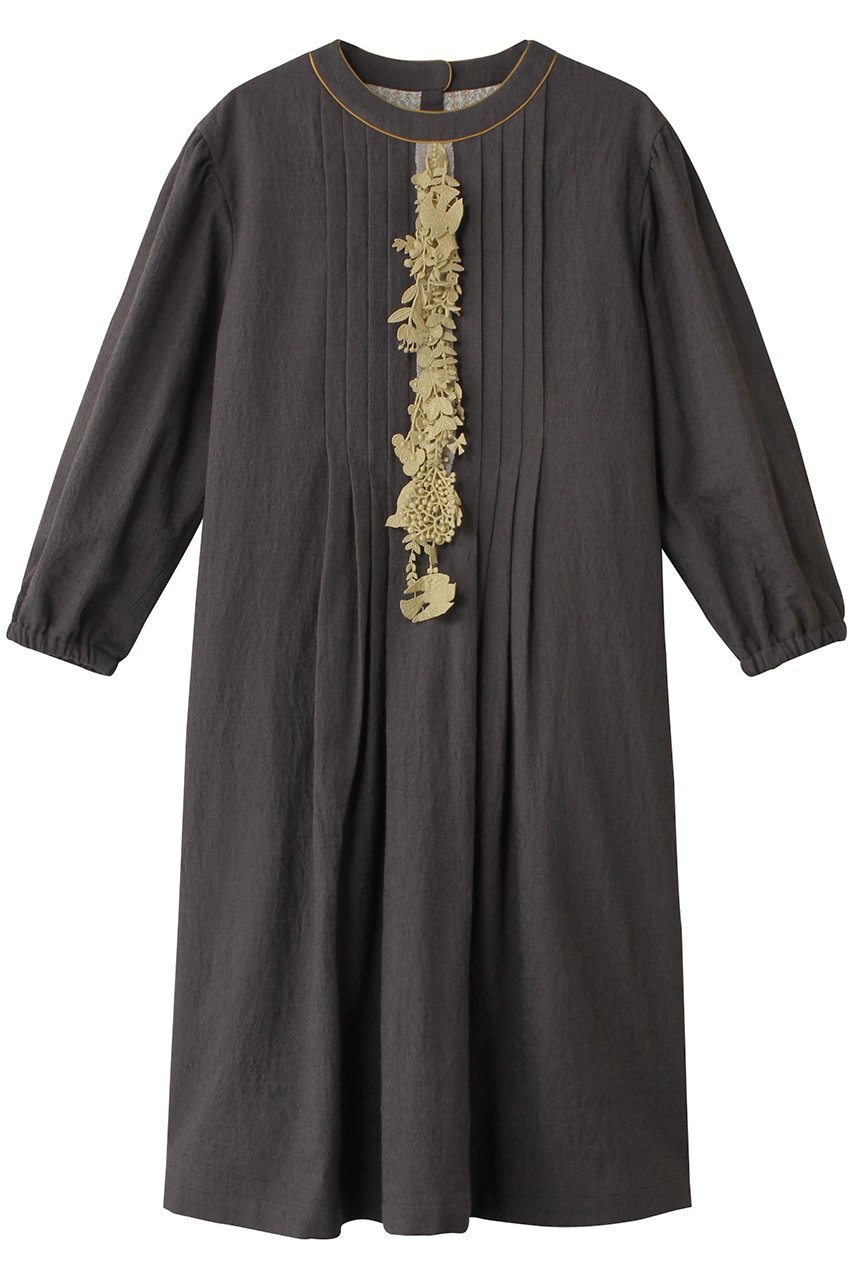 【ミナ ペルホネン/mina perhonen / KIDS】の【KIDS】forest parade ワンピース ダークネイビー 160/14Y 人気、トレンドファッション・服の通販 founy(ファニー) 　ファッション　Fashion　キッズファッション　Fashion for Kids　ワンピース　Dresses　ギャザー　Gathered, Ruffled　フロント　Front, Front Design　モチーフ　Motif, Design Theme　A/W・秋冬　Autumn/Winter　 other-1|ID: prp329100004866361 ipo3291000000036236296