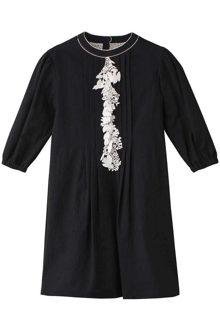 【ミナ ペルホネン/mina perhonen / KIDS】の【KIDS】forest parade ワンピース ダークネイビー 130/8Y インテリア・キッズ・メンズ・レディースファッション・服の通販 founy(ファニー) 　ファッション　Fashion　キッズファッション　Fashion for Kids　ワンピース　Dresses　エレガント 上品　Elegant　ギャザー　Gathered, Ruffled　フロント　Front, Front Design　モチーフ　Motif, Design Theme　ダークネイビー|ID: prp329100004866362 ipo3291000000036236308