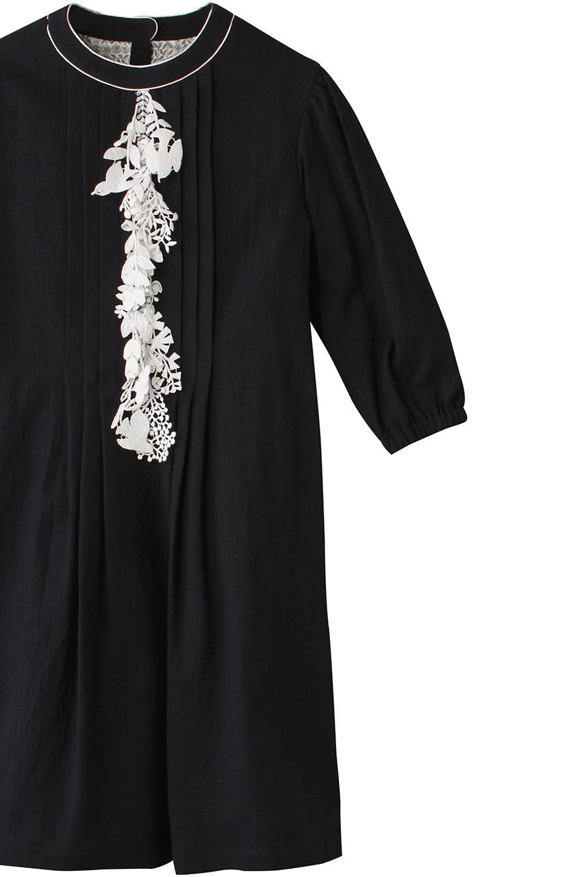 【ミナ ペルホネン/mina perhonen / KIDS】の【KIDS】forest parade ワンピース ダークネイビー 130/8Y 人気、トレンドファッション・服の通販 founy(ファニー) 　ファッション　Fashion　キッズファッション　Fashion for Kids　ワンピース　Dresses　エレガント 上品　Elegant　ギャザー　Gathered, Ruffled　フロント　Front, Front Design　モチーフ　Motif, Design Theme　other-3|ID: prp329100004866362 ipo3291000000036236312