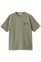 【メゾン キツネ/MAISON KITSUNE / MEN】の【MEN】DOUBLE FOX HEAD FADED COMFORT Tシャツ フェイディドローレルグリーン|ID: prp329100004866364 ipo3291000000036236350