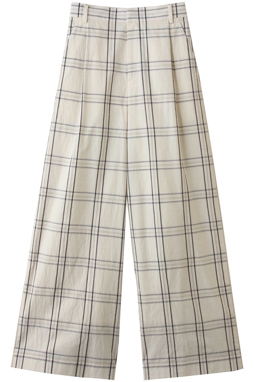 【サクラ/SACRA】のハイカウントコットンプレイドパンツ インテリア・キッズ・メンズ・レディースファッション・服の通販 founy(ファニー) ファッション Fashion レディースファッション Fashion for Women パンツ Pants & Trousers 2026年 2026 イタリア Italy フロント Front, Front Design リラックス Relax, Relaxed Fit ワイド Wide, Wide Fit ワッシャー Washer, Crinkled Finish 夏 Summer 春 Spring S/S・春夏 SS, Spring/Summer, Warm Season エクリュ|ID: prp329100004866573 ipo3291000000036246198