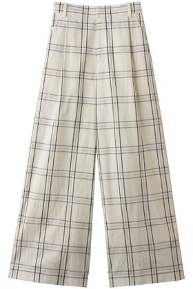 【サクラ/SACRA】のハイカウントコットンプレイドパンツ 人気、トレンドファッション・服の通販 founy(ファニー) ファッション Fashion レディースファッション Fashion for Women パンツ Pants & Trousers イタリア Italy フロント Front, Front Design リラックス Relax, Relaxed Fit ワイド Wide, Wide Fit ワッシャー Washer, Crinkled Finish |ID:prp329100004866573