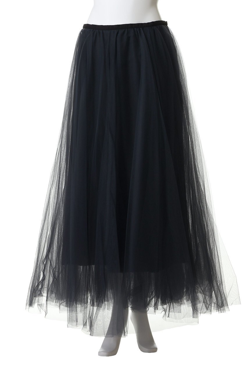 【ハー/HER.】のAラインチュールスカート 人気、トレンドファッション・服の通販 founy(ファニー) 　ファッション　Fashion　レディースファッション　Fashion for Women　スカート　Skirts　ロングスカート　Long Skirts / Maxi & Midi Skirts　エアリー　Airy Texture　シンプル　Simple, Minimal　チュール　Tulip, Tulip Motif　フレア　Flare, Flared　ロング　Long, Long-Length　other-2|ID: prp329100004866576 ipo3291000000036746709