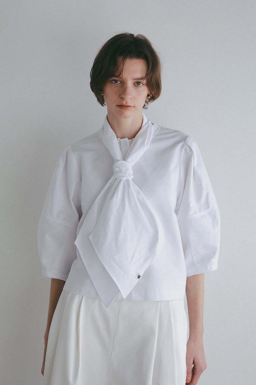 【ハー/HER.】のハンカチーフデザインブラウス インテリア・キッズ・メンズ・レディースファッション・服の通販 founy(ファニー) ファッション Fashion レディースファッション Fashion for Women トップス・カットソー Cut & Sew Tops シャツ・ブラウス・オフィスカジュアル Elegant Blouses & Button-Ups オックス Oxford Fabric スリーブ Sleeve, Long Sleeve / Short Sleeve フロント Front, Front Design ロング Long, Long-Length 新作・新入荷 New Arrivals / New In ホワイト|ID: prp329100004866577 ipo3291000000036246232