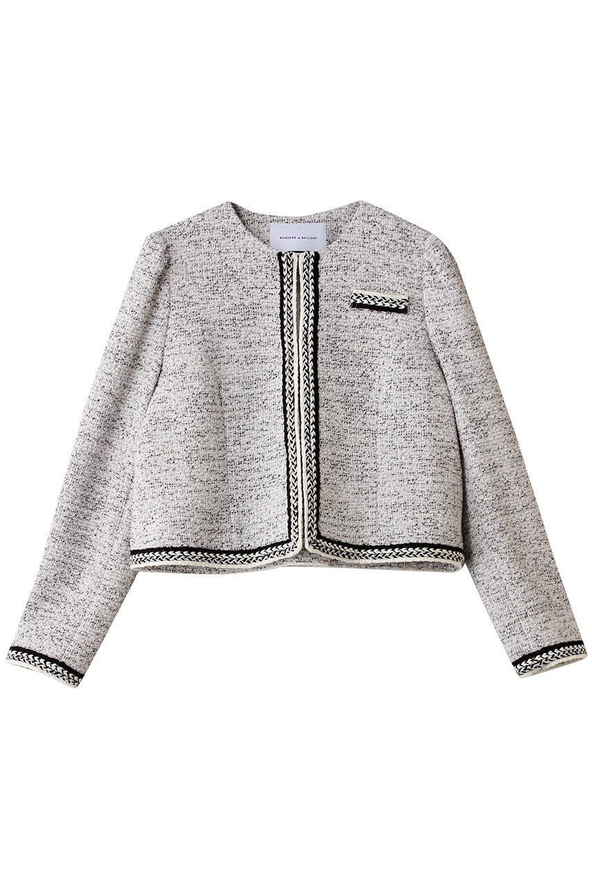 【ボーダーズ アット バルコニー/BORDERS at BALCONY】のツイードフレアジャケット インテリア・キッズ・メンズ・レディースファッション・服の通販 founy(ファニー) ファッション Fashion レディースファッション Fashion for Women アウター Coat / Outerwear Collection レディースジャケット・軽アウター Jackets 2026年 2026 おすすめ Recommended / Our Picks ジャケット Jacket, Outerwear セットアップ Set-Up, Coordinated Outfit ツイード Twill, Twill Weave フレア Flare, Flared ワイド Wide, Wide Fit 夏 Summer 春 Spring S/S・春夏 SS, Spring/Summer, Warm Season ライトグレー|ID: prp329100004866580 ipo3291000000036246261