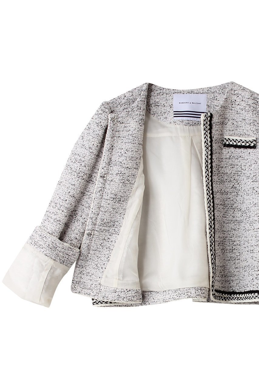 【ボーダーズ アット バルコニー/BORDERS at BALCONY】のツイードフレアジャケット 人気、トレンドファッション・服の通販 founy(ファニー) 　ファッション　Fashion　レディースファッション　Fashion for Women　アウター　Coat / Outerwear Collection　レディースジャケット・軽アウター　Jackets　おすすめ　Recommended / Our Picks　ジャケット　Jacket, Outerwear　セットアップ　Set-Up, Coordinated Outfit　ツイード　Twill, Twill Weave　フレア　Flare, Flared　ワイド　Wide, Wide Fit　other-6|ID: prp329100004866580 ipo3291000000036744068