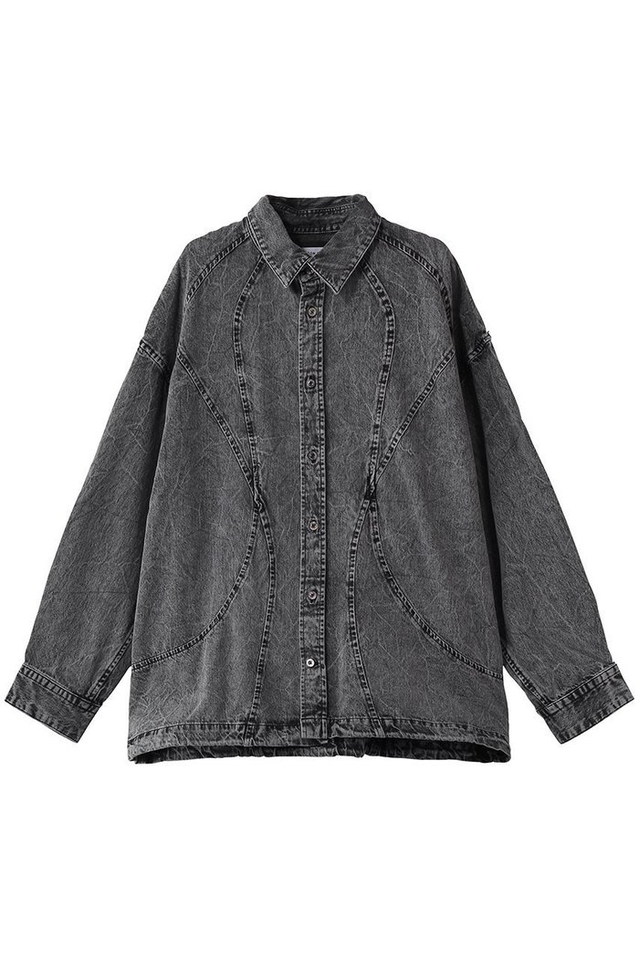 【メゾンスペシャル/MAISON SPECIAL】の【UNISEX】デニム カーブ切替シャツブルゾン インテリア・キッズ・メンズ・レディースファッション・服の通販 founy(ファニー) https://founy.com/ ファッション Fashion レディースファッション Fashion for Women アウター Coat / Outerwear Collection ブルゾンジャケット・スポーティアウター Blouson Jackets トップス・カットソー Cut & Sew Tops シャツ・ブラウス・オフィスカジュアル Elegant Blouses & Button-Ups ユニセックス Unisex, Genderless ショルダー Shoulder, Shoulder Strap スリーブ Sleeve, Long Sleeve / Short Sleeve デニム Denim, Jeans Material ドロップ Drop Shoulder, Dropped Style ブルゾン Blouson, Bomber Jacket ロング Long, Long-Length 切替 Switching, Contrast Panel 新作・新入荷 New Arrivals / New In |ID: prp329100004866584 ipo3291000000036246292