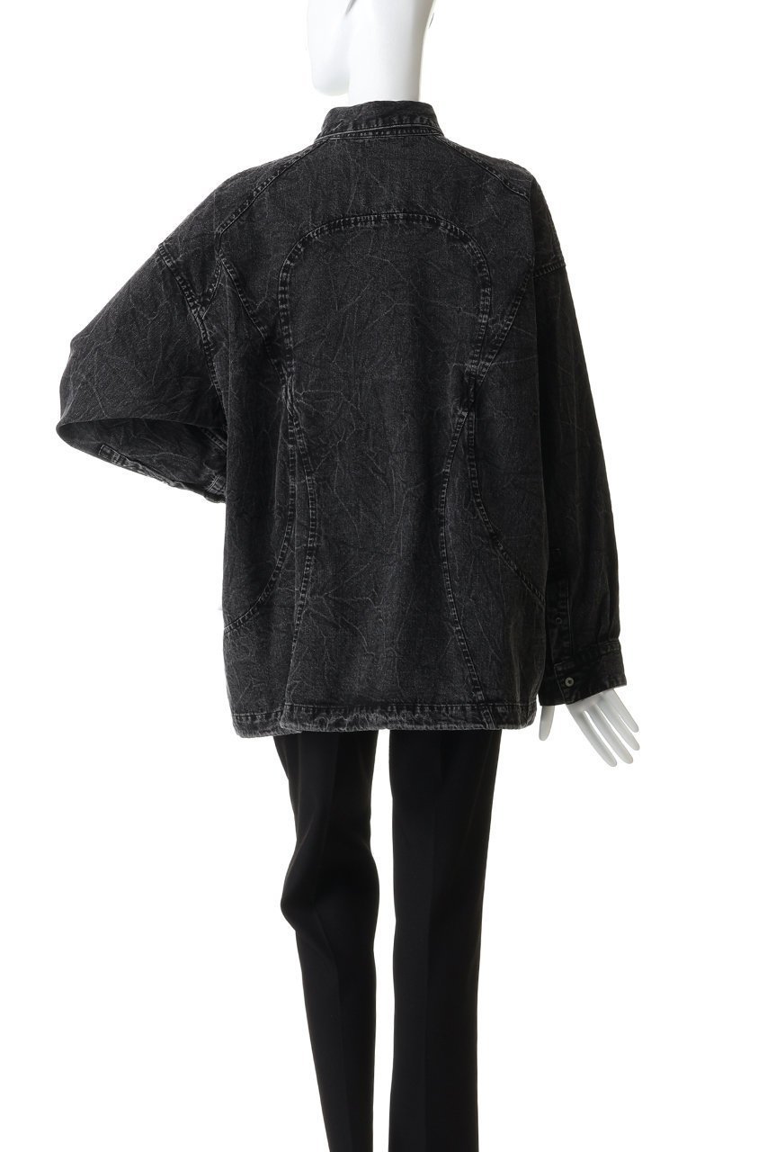 【メゾンスペシャル/MAISON SPECIAL】の【UNISEX】デニム カーブ切替シャツブルゾン 人気、トレンドファッション・服の通販 founy(ファニー) 　ファッション　Fashion　レディースファッション　Fashion for Women　アウター　Coat / Outerwear Collection　ブルゾンジャケット・スポーティアウター　Blouson Jackets　トップス・カットソー　Cut & Sew Tops　シャツ・ブラウス・オフィスカジュアル　Elegant Blouses & Button-Ups　ユニセックス　Unisex, Genderless　ショルダー　Shoulder, Shoulder Strap　スリーブ　Sleeve, Long Sleeve / Short Sleeve　デニム　Denim, Jeans Material　ドロップ　Drop Shoulder, Dropped Style　ブルゾン　Blouson, Bomber Jacket　ロング　Long, Long-Length　切替　Switching, Contrast Panel　新作・新入荷　New Arrivals / New In　other-4|ID: prp329100004866584 ipo3291000000036246298