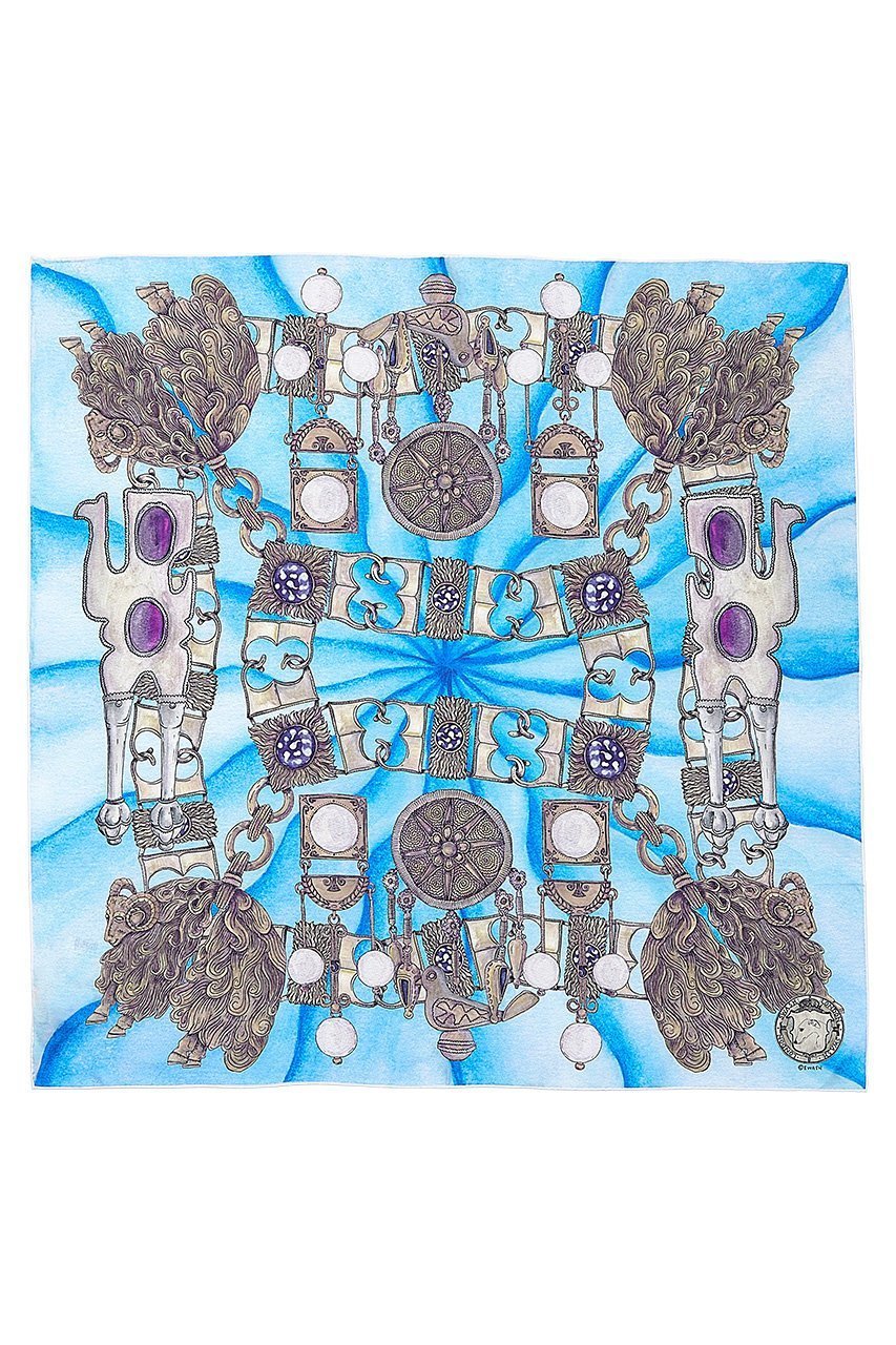 【その他のブランド/Other】のFiligree Menagerieシルクスカーフ 88cmx88cm インテリア・キッズ・メンズ・レディースファッション・服の通販 founy(ファニー) 　ファッション　Fashion　レディースファッション　Fashion for Women　ストール　Soft & Warm Scarves　マフラー・スヌード / 冬小物の定番　Scarves & Mufflers　シルク　Silk, 100% Silk　スカーフ　Scarf, Neckwear　ストール　Stole, Wrap　マフラー　Scarf, Muffler　モチーフ　Motif, Design Theme　エレガント 上品　Elegant　新作・新入荷　New Arrivals / New In　スカイブルー|ID: prp329100004866587 ipo3291000000036246318