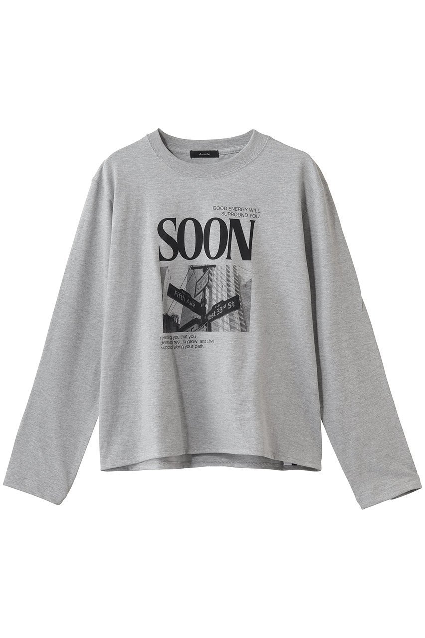 【アルアバイル/allureville】のサイネージロゴロンT インテリア・キッズ・メンズ・レディースファッション・服の通販 founy(ファニー) 　ファッション　Fashion　レディースファッション　Fashion for Women　アウター　Coat / Outerwear Collection　レディースジャケット・軽アウター　Jackets　ジャケット　Jacket, Outerwear　デニム　Denim, Jeans Material　プリント　Print, Printed Pattern　ワイド　Wide, Wide Fit　定番　Standard, Basic Item　グレー|ID: prp329100004866589 ipo3291000000036509654