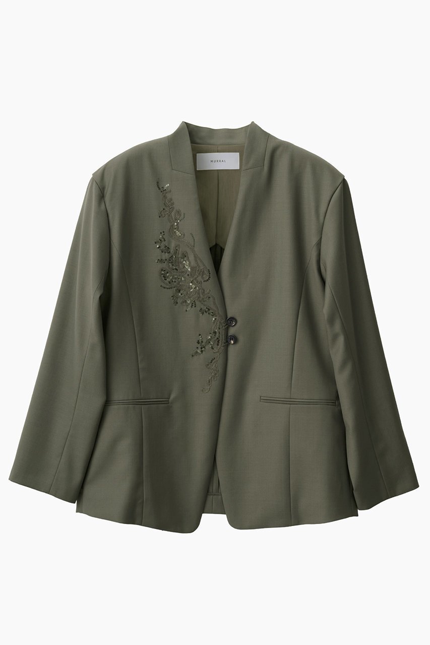 【ミューラル/MURRAL】のVeil エンブロイダード ジャケット 人気、トレンドファッション・服の通販 founy(ファニー) 　ファッション　Fashion　レディースファッション　Fashion for Women　アウター　Coat / Outerwear Collection　レディースジャケット・軽アウター　Jackets　2026年　2026　オケージョン　Occasion Wear　ジャケット　Jacket, Outerwear　ジーンズ　Jeans, Denim Pants　スパンコール　Sequins, Sequin Embellishment　セットアップ　Set-Up, Coordinated Outfit　デニム　Denim, Jeans Material　ドレープ　Drape, Draping Fabric　ネップ　Nepp, Slub Yarn　フロント　Front, Front Design　モチーフ　Motif, Design Theme　夏　Summer　春　Spring　S/S・春夏　SS, Spring/Summer, Warm Season　 other-1|ID: prp329100004866594 ipo3291000000036246366