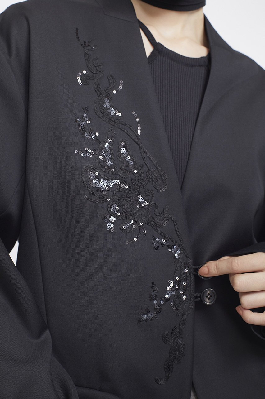 【ミューラル/MURRAL】のVeil エンブロイダード ジャケット 人気、トレンドファッション・服の通販 founy(ファニー) 　ファッション　Fashion　レディースファッション　Fashion for Women　アウター　Coat / Outerwear Collection　レディースジャケット・軽アウター　Jackets　2026年　2026　オケージョン　Occasion Wear　ジャケット　Jacket, Outerwear　ジーンズ　Jeans, Denim Pants　スパンコール　Sequins, Sequin Embellishment　セットアップ　Set-Up, Coordinated Outfit　デニム　Denim, Jeans Material　ドレープ　Drape, Draping Fabric　ネップ　Nepp, Slub Yarn　フロント　Front, Front Design　モチーフ　Motif, Design Theme　夏　Summer　春　Spring　S/S・春夏　SS, Spring/Summer, Warm Season　other-7|ID: prp329100004866594 ipo3291000000036246374