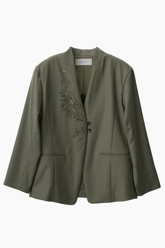 【ミューラル/MURRAL】のVeil エンブロイダード ジャケット インテリア・キッズ・メンズ・レディースファッション・服の通販 founy(ファニー) https://founy.com/ ファッション Fashion レディースファッション Fashion for Women アウター Coat / Outerwear Collection レディースジャケット・軽アウター Jackets オケージョン Occasion Wear ジャケット Jacket, Outerwear ジーンズ Jeans, Denim Pants スパンコール Sequins, Sequin Embellishment セットアップ Set-Up, Coordinated Outfit デニム Denim, Jeans Material ドレープ Drape, Draping Fabric ネップ Nepp, Slub Yarn フロント Front, Front Design モチーフ Motif, Design Theme |ID: prp329100004866594 ipo3291000000036480776