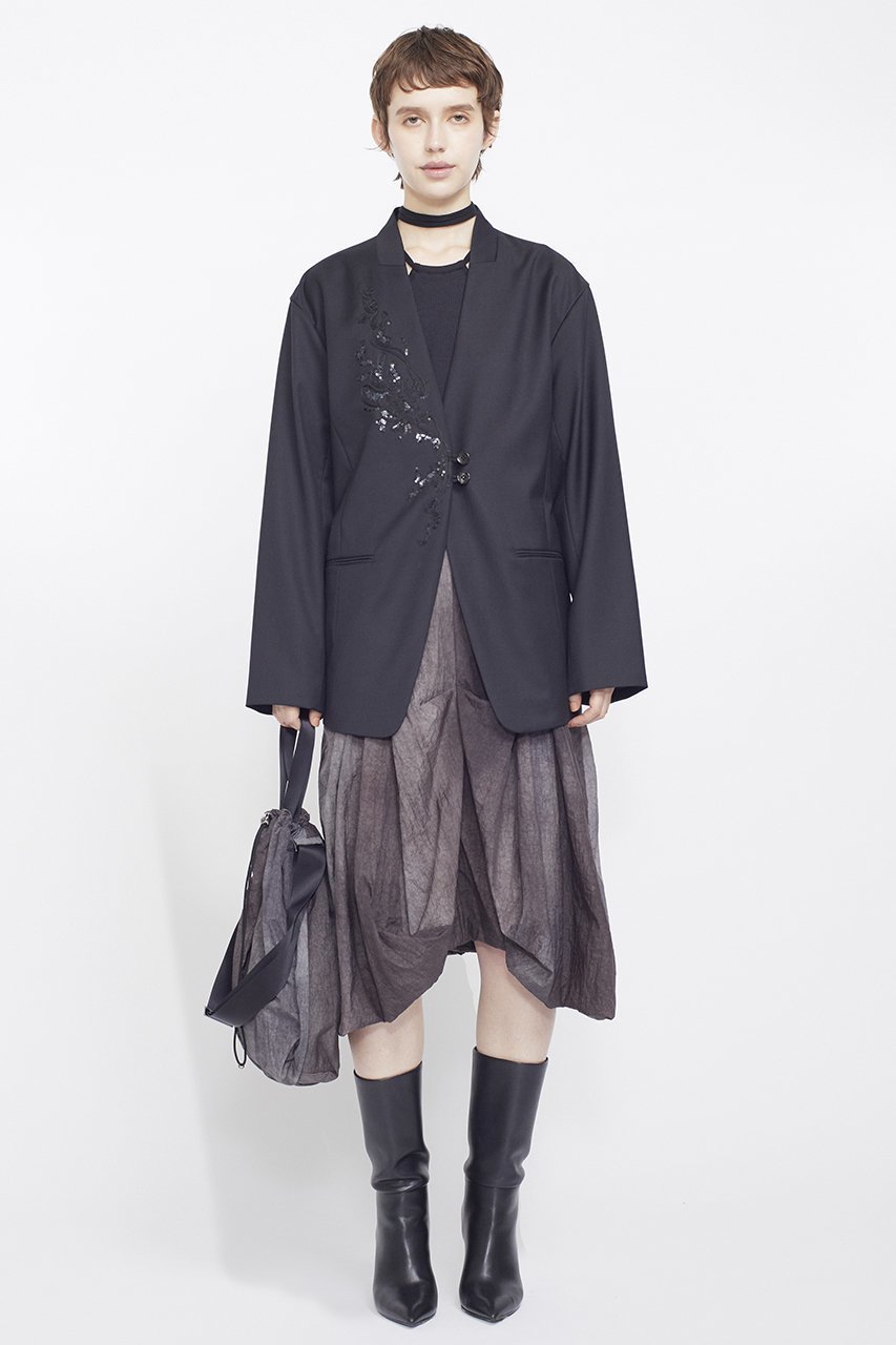 【ミューラル/MURRAL】のVeil エンブロイダード ジャケット 人気、トレンドファッション・服の通販 founy(ファニー) 　ファッション　Fashion　レディースファッション　Fashion for Women　アウター　Coat / Outerwear Collection　レディースジャケット・軽アウター　Jackets　オケージョン　Occasion Wear　ジャケット　Jacket, Outerwear　ジーンズ　Jeans, Denim Pants　スパンコール　Sequins, Sequin Embellishment　セットアップ　Set-Up, Coordinated Outfit　デニム　Denim, Jeans Material　ドレープ　Drape, Draping Fabric　ネップ　Nepp, Slub Yarn　フロント　Front, Front Design　モチーフ　Motif, Design Theme　other-8|ID: prp329100004866594 ipo3291000000036480794