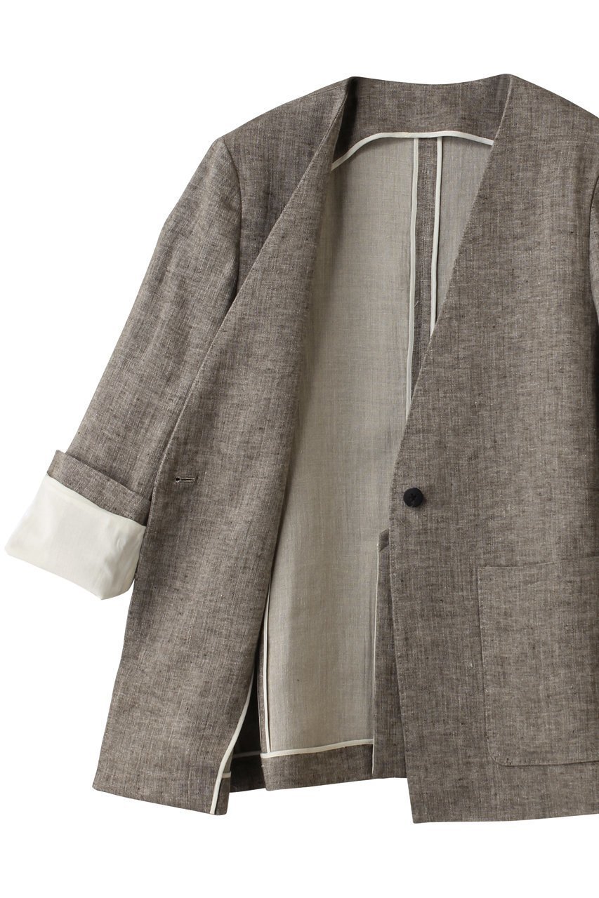 【カレンソロジー/Curensology】のダブルリネンジャケット 人気、トレンドファッション・服の通販 founy(ファニー) 　ファッション　Fashion　レディースファッション　Fashion for Women　アウター　Coat / Outerwear Collection　レディースジャケット・軽アウター　Jackets　2026年　2026　コンパクト　Compact, Small Size　ジャケット　Jacket, Outerwear　スラックス　Slacks, Dress Pants　デニム　Denim, Jeans Material　リネン　Linen, Linen Fabric　夏　Summer　春　Spring　S/S・春夏　SS, Spring/Summer, Warm Season　other-6|ID: prp329100004866596 ipo3291000000036246387