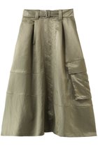 【ピアッカセッテ/ph7+】のベルト付きパネルスカート カーキ|ID: prp329100004872511 ipo3291000000036341792