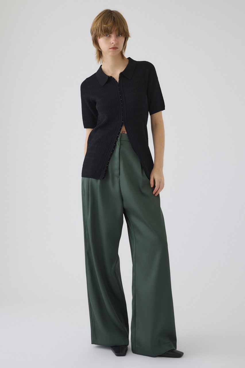 【リムアーク/RIM.ARK】のHidden detail wide pants/パンツ 人気、トレンドファッション・服の通販 founy(ファニー) ファッション Fashion レディースファッション Fashion for Women パンツ Pants & Trousers カットソー Cut and Sewn Top シルク Silk, 100% Silk シンプル Simple, Minimal セットアップ Set-Up, Coordinated Outfit ブライト Bright, Shiny ポケット Pocket, Pocket Detail ラグジュアリー Luxury, Elegant リブニット Rib Knit, Ribbed Knit レース Lace, Lace Fabric ワイド Wide, Wide Fit other-6|ID: prp329100004872513 ipo3291000000036341813