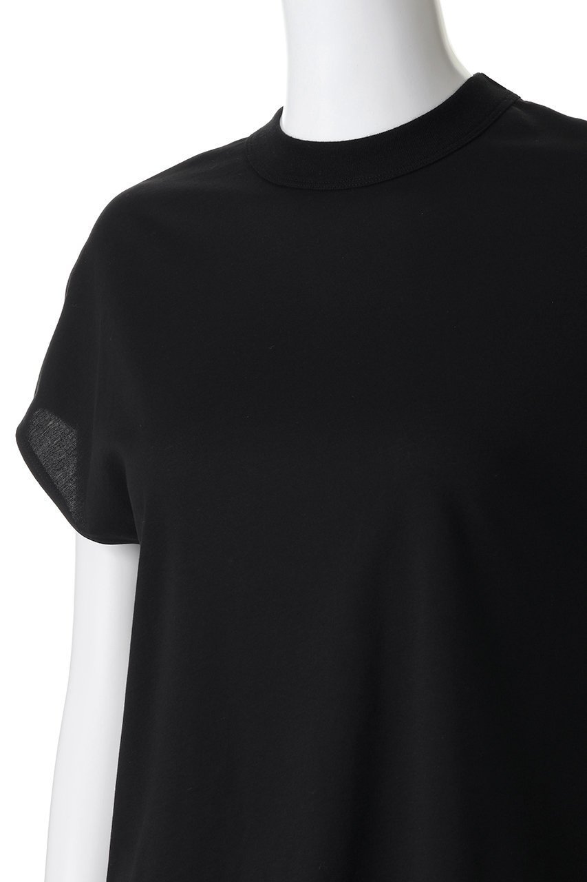 【スリー ドッツ/three dots】のミルキージャージー フレンチスリーブTシャツ 人気、トレンドファッション・服の通販 founy(ファニー) 　ファッション　Fashion　レディースファッション　Fashion for Women　トップス・カットソー　Cut & Sew Tops　シャツ・ブラウス・オフィスカジュアル　Elegant Blouses & Button-Ups　ロングTシャツ・Tシャツ　Longline T-Shirts & Tees　カットソー・ベーシックTシャツ　Cut-and-Sewn Tops / Stretch Tees & Basics　なめらか　Smooth, Silky Texture　ショート　Short, Short Length　スリット　Slit, Slit Detail　スリーブ　Sleeve, Long Sleeve / Short Sleeve　フレンチ　French, French Style　other-5|ID: prp329100004872523 ipo3291000000036341908