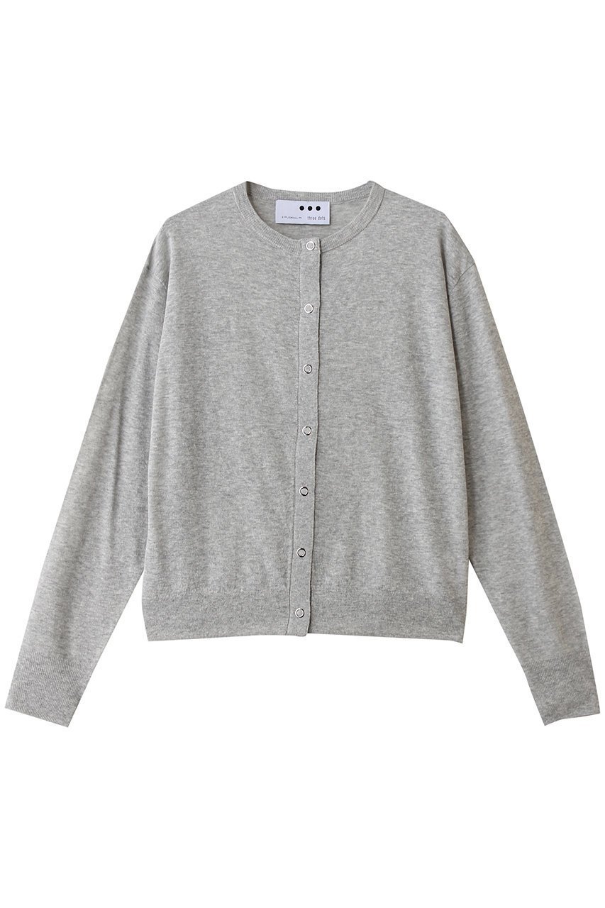【スリー ドッツ/three dots】のココ スラブ カーディガン インテリア・キッズ・メンズ・レディースファッション・服の通販 founy(ファニー) 　ファッション　Fashion　レディースファッション　Fashion for Women　トップス・カットソー　Cut & Sew Tops　ニット　Knit Tops & Sweaters　カーディガン・羽織り　Layered Style Cardigans　おすすめ　Recommended / Our Picks　カーディガン　Cardigan, Knitwear　シンプル　Simple, Minimal　ベーシック　Basic, Essential　エレガント 上品　Elegant　メランジグレー|ID: prp329100004872524 ipo3291000000036341911