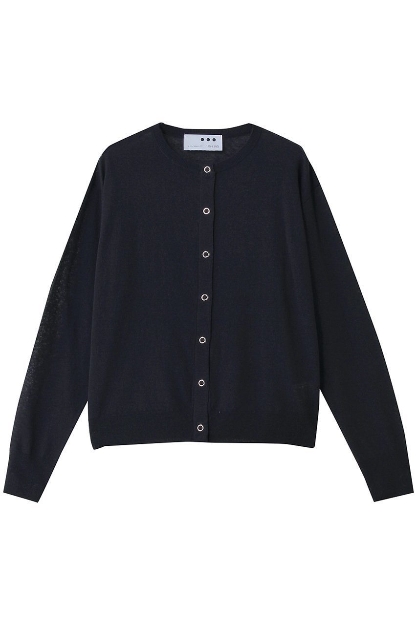 【スリー ドッツ/three dots】のココ スラブ カーディガン インテリア・キッズ・メンズ・レディースファッション・服の通販 founy(ファニー) 　ファッション　Fashion　レディースファッション　Fashion for Women　トップス・カットソー　Cut & Sew Tops　ニット　Knit Tops & Sweaters　カーディガン・羽織り　Layered Style Cardigans　おすすめ　Recommended / Our Picks　カーディガン　Cardigan, Knitwear　シンプル　Simple, Minimal　ベーシック　Basic, Essential　エレガント 上品　Elegant　ネイビー|ID: prp329100004872524 ipo3291000000036341914