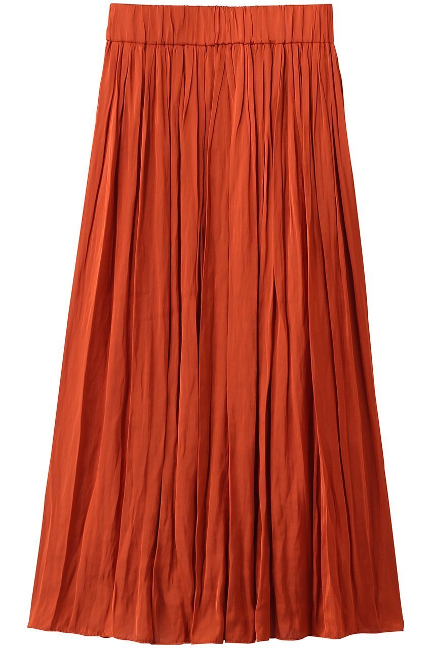 【ティアラ/Tiara】の【定番】ギャザースカート インテリア・キッズ・メンズ・レディースファッション・服の通販 founy(ファウニー) 　ファッション　Fashion　レディースファッション　Fashion for Women　スカート　Skirts　ロングスカート　Long Skirts / Maxi & Midi Skirts　なめらか　Smooth, Silky Texture　ギャザー　Gathered, Ruffled　サテン　Satin, Glossy Fabric　パーティ　Party, Party Style　フレア　Flare, Flared　ロング　Long, Long-Length　エレガント 上品　Elegant　夏　Summer　定番　Standard, Basic Item　春　Spring　S/S・春夏　SS, Spring/Summer, Warm Season　オレンジ|ID: prp329100004872527 ipo3291000000036341940