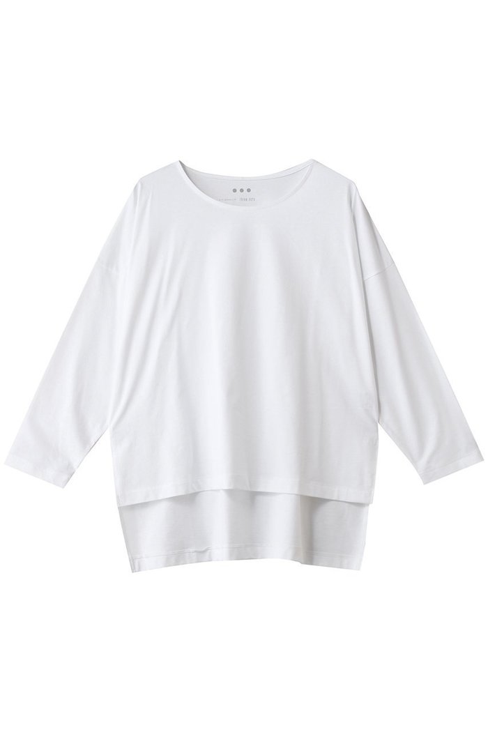 【スリー ドッツ/three dots】のパウダリーコットン 7分袖 インテリア・キッズ・メンズ・レディースファッション・服の通販 founy(ファニー) https://founy.com/ ファッション Fashion レディースファッション Fashion for Women トップス・カットソー Cut & Sew Tops シャツ・ブラウス・オフィスカジュアル Elegant Blouses & Button-Ups ロングTシャツ・Tシャツ Longline T-Shirts & Tees カットソー・ベーシックTシャツ Cut-and-Sewn Tops / Stretch Tees & Basics おすすめ Recommended / Our Picks インド Indian Textile カットソー Cut and Sewn Top スリーブ Sleeve, Long Sleeve / Short Sleeve ミックス Mix, Mixed Style ロング Long, Long-Length |ID: prp329100004872532 ipo3291000000036341975