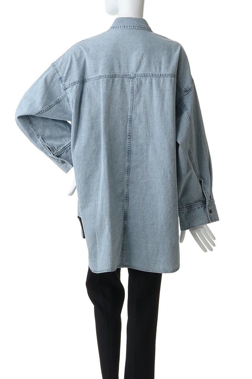 【ハー/HER.】のデニムシャツ 人気、トレンドファッション・服の通販 founy(ファニー) 　ファッション　Fashion　レディースファッション　Fashion for Women　トップス・カットソー　Cut & Sew Tops　シャツ・ブラウス・オフィスカジュアル　Elegant Blouses & Button-Ups　スリーブ　Sleeve, Long Sleeve / Short Sleeve　デニム　Denim, Jeans Material　ロング　Long, Long-Length　再入荷　Restock / Back in Stock　羽織　Haori, Light Jacket　other-4|ID: prp329100004872540 ipo3291000000036342046