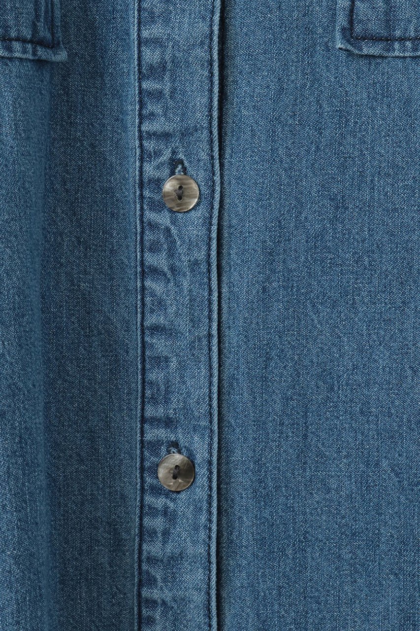 【ハー/HER.】のデニムシャツ 人気、トレンドファッション・服の通販 founy(ファニー) 　ファッション　Fashion　レディースファッション　Fashion for Women　トップス・カットソー　Cut & Sew Tops　シャツ・ブラウス・オフィスカジュアル　Elegant Blouses & Button-Ups　スリーブ　Sleeve, Long Sleeve / Short Sleeve　デニム　Denim, Jeans Material　ロング　Long, Long-Length　再入荷　Restock / Back in Stock　羽織　Haori, Light Jacket　other-7|ID: prp329100004872540 ipo3291000000036342049