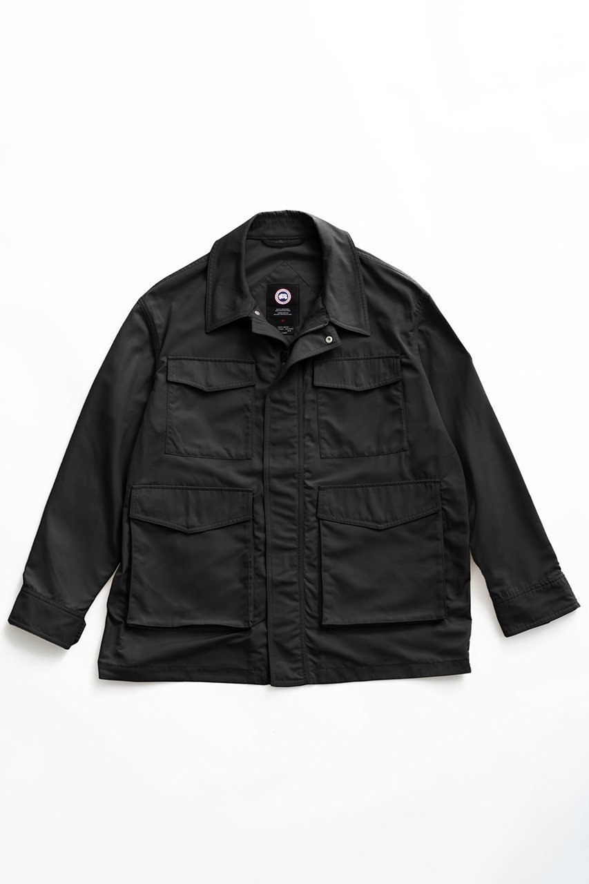 【カナダグース/CANADA GOOSE】の【UNISEX】【日本限定】1077UJ Ermanii Jacket エルマー二ジャケット インテリア・キッズ・メンズ・レディースファッション・服の通販 founy(ファウニー) 　ファッション　Fashion　レディースファッション　Fashion for Women　アウター　Coat / Outerwear Collection　レディースジャケット・軽アウター　Jackets　ジャケット　Jacket, Outerwear　ダブル　Double, Double-Breasted　なめらか　Smooth, Silky Texture　パッチ　Patch, Appliqué　フラップ　Flap, Flap Pocket　ポケット　Pocket, Pocket Detail　ユニセックス　Unisex, Genderless　ブラック|ID: prp329100004872549 ipo3291000000036892435