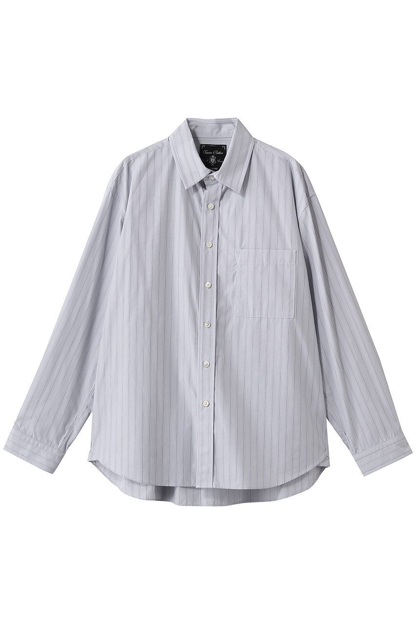 【メゾンスペシャル/MAISON SPECIAL】の【UNISEX】120/2スビンコットン Prime-Over レギュラーシャツ インテリア・キッズ・メンズ・レディースファッション・服の通販 founy(ファニー) 　ファッション　Fashion　レディースファッション　Fashion for Women　トップス・カットソー　Cut & Sew Tops　シャツ・ブラウス・オフィスカジュアル　Elegant Blouses & Button-Ups　ユニセックス　Unisex, Genderless　ストライプ　Stripe, Striped Pattern　スリーブ　Sleeve, Long Sleeve / Short Sleeve　レギュラー　Regular, Standard Fit　ロング　Long, Long-Length　GRY(グレー)|ID: prp329100004872567 ipo3291000000036342263