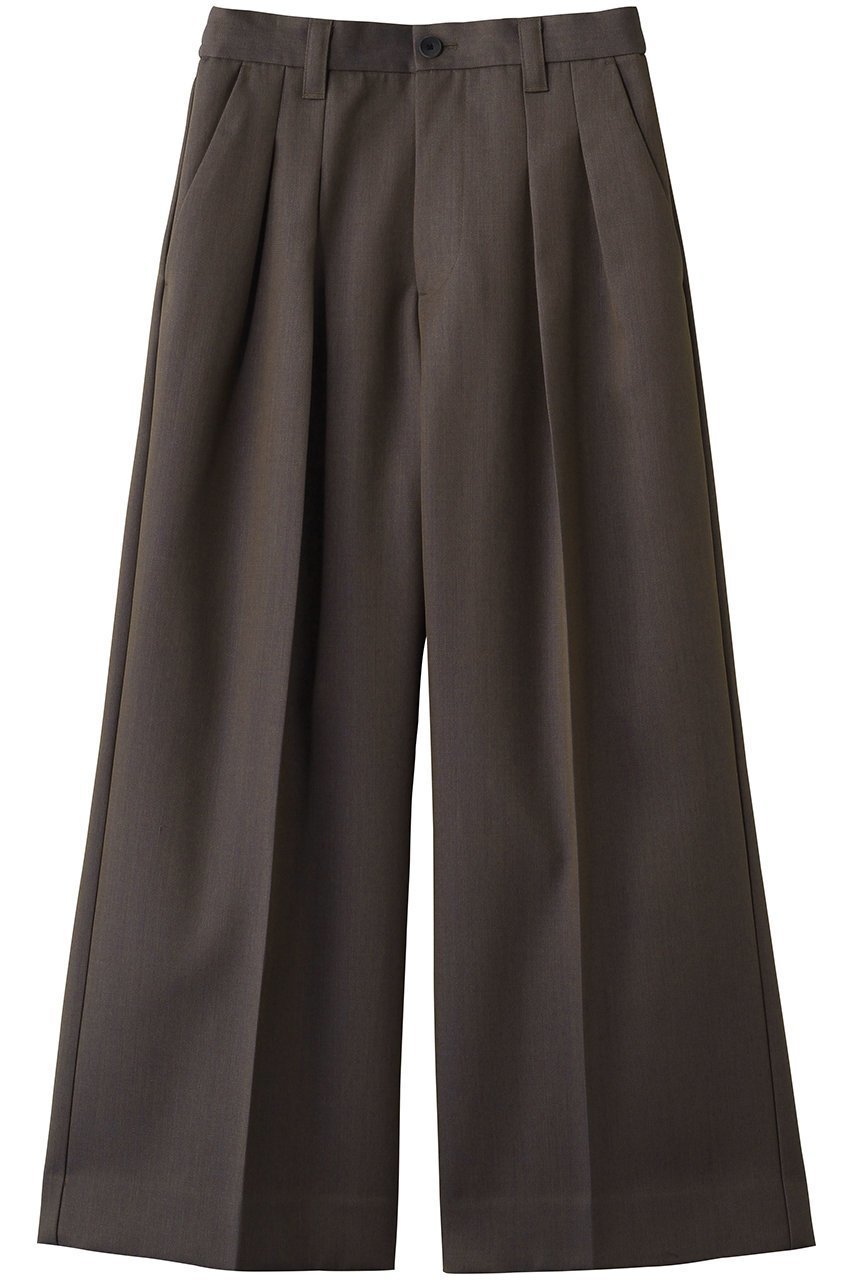 【メゾンスペシャル/MAISON SPECIAL】の【UNISEX】48/2 4色シャンブレーウールツータックワイド インテリア・キッズ・メンズ・レディースファッション・服の通販 founy(ファニー) 　ファッション　Fashion　レディースファッション　Fashion for Women　パンツ　Pants & Trousers　ユニセックス　Unisex, Genderless　ワイド　Wide, Wide Fit　GRY(グレー)|ID: prp329100004872570 ipo3291000000036342293