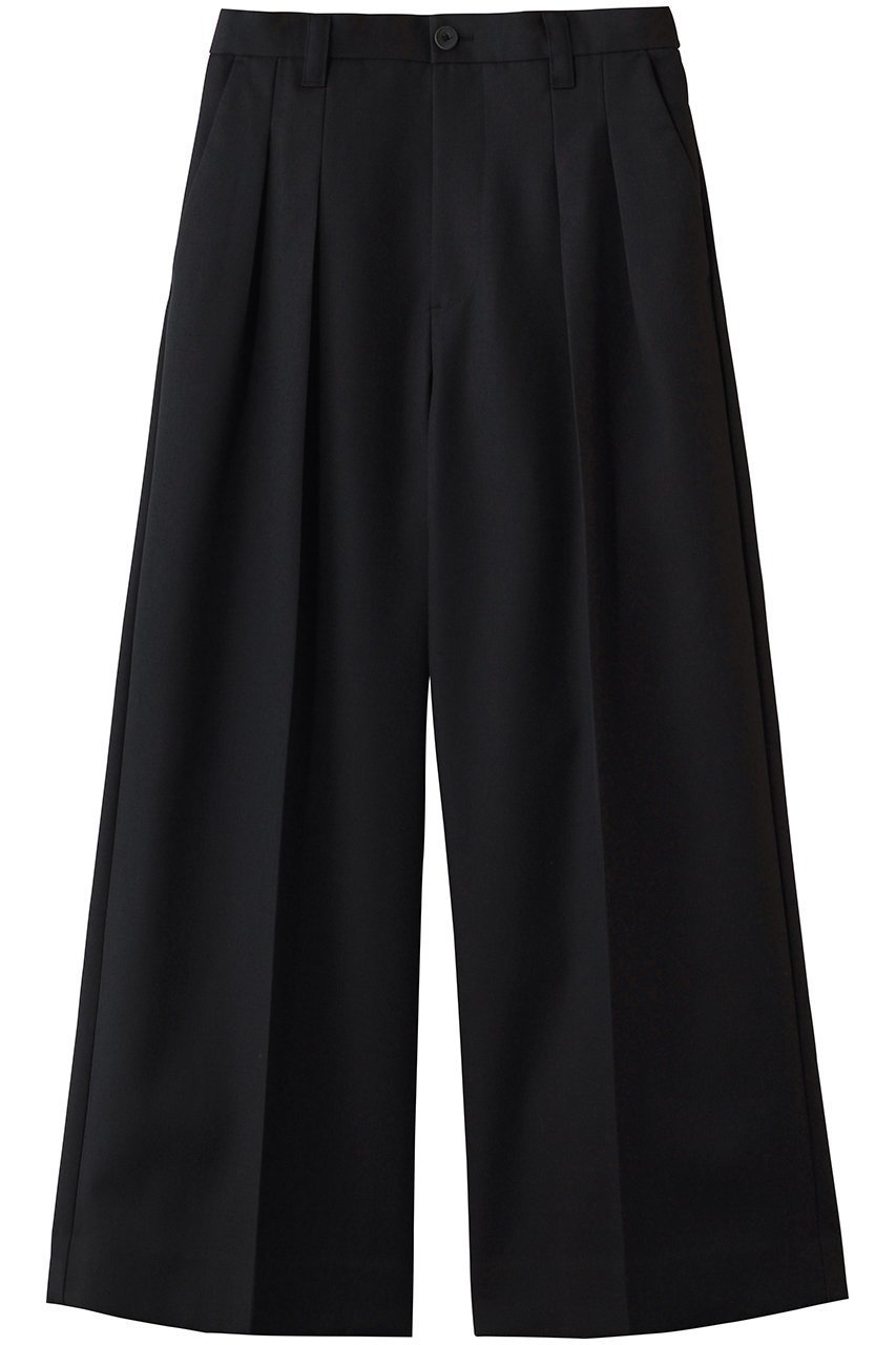 【メゾンスペシャル/MAISON SPECIAL】の【UNISEX】48/2 4色シャンブレーウールツータックワイド インテリア・キッズ・メンズ・レディースファッション・服の通販 founy(ファニー) 　ファッション　Fashion　レディースファッション　Fashion for Women　パンツ　Pants & Trousers　ユニセックス　Unisex, Genderless　ワイド　Wide, Wide Fit　D.BLK(ブラック)|ID: prp329100004872570 ipo3291000000036342294