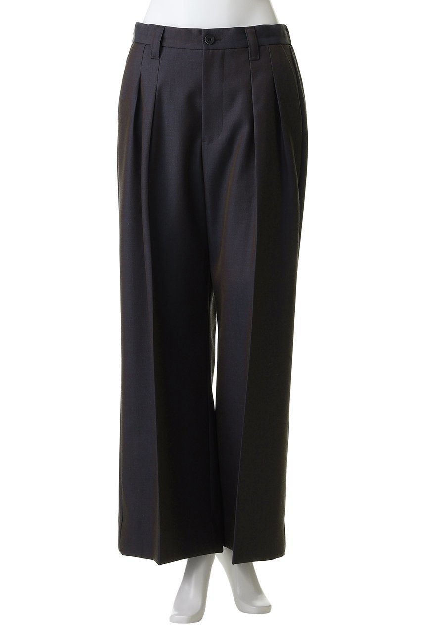 【メゾンスペシャル/MAISON SPECIAL】の【UNISEX】48/2 4色シャンブレーウールツータックワイド 人気、トレンドファッション・服の通販 founy(ファニー) 　ファッション　Fashion　レディースファッション　Fashion for Women　パンツ　Pants & Trousers　ユニセックス　Unisex, Genderless　ワイド　Wide, Wide Fit　other-2|ID: prp329100004872570 ipo3291000000036342297