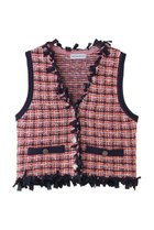 【メゾンスペシャル/MAISON SPECIAL】のTweed Knit Vest/ツイードニットベスト PNK(ピンク)|ID: prp329100004872577 ipo3291000000036892553