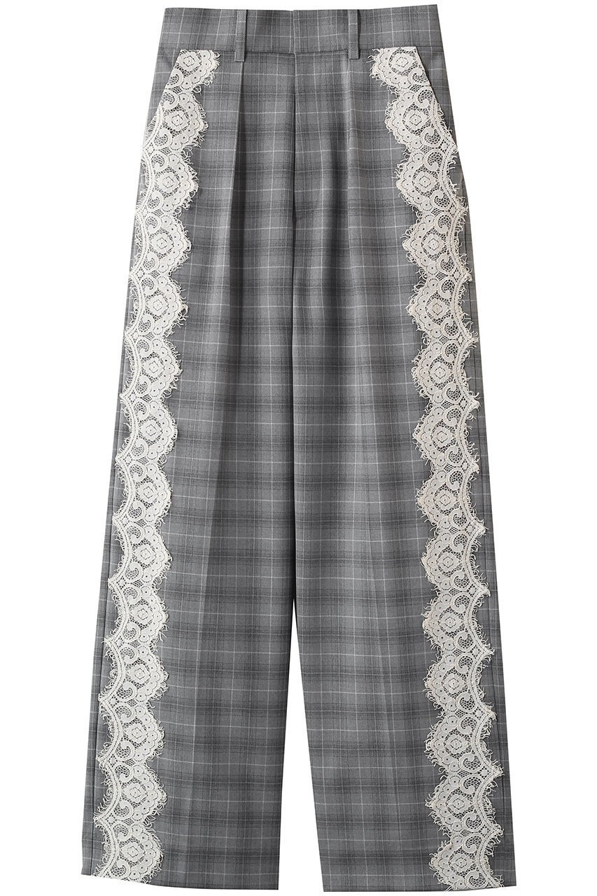 【メゾンスペシャル/MAISON SPECIAL】のSide Lace Slacks/サイドレーススラックス インテリア・キッズ・メンズ・レディースファッション・服の通販 founy(ファニー) 　ファッション　Fashion　レディースファッション　Fashion for Women　パンツ　Pants & Trousers　おすすめ　Recommended / Our Picks　クラシック　Classic, Timeless Style　ジャケット　Jacket, Outerwear　スポーティ　Sporty, Casual Athletic　スラックス　Slacks, Dress Pants　フェミニン　Feminine, Girly　レース　Lace, Lace Fabric　GRY(グレー)|ID: prp329100004872580 ipo3291000000036342388
