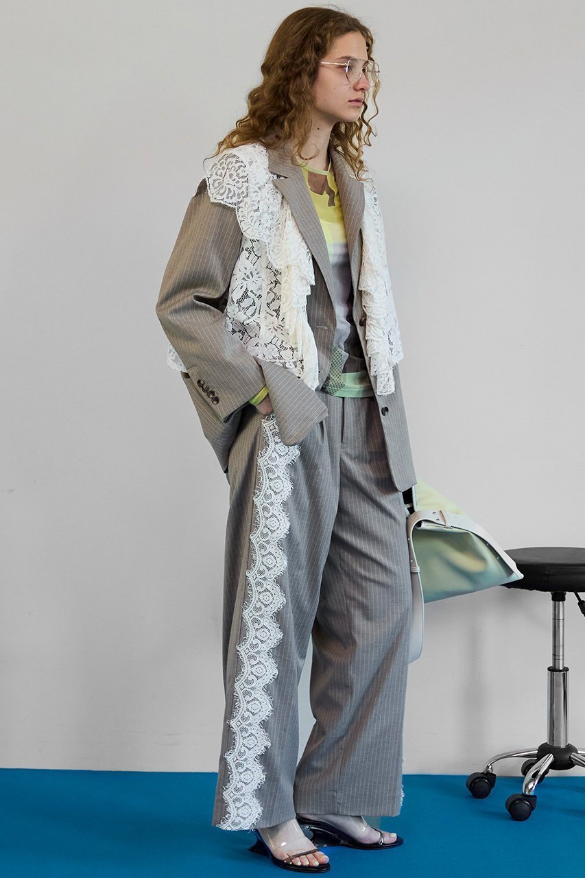 【メゾンスペシャル/MAISON SPECIAL】のSide Lace Slacks/サイドレーススラックス 人気、トレンドファッション・服の通販 founy(ファニー) 　ファッション　Fashion　レディースファッション　Fashion for Women　パンツ　Pants & Trousers　おすすめ　Recommended / Our Picks　クラシック　Classic, Timeless Style　ジャケット　Jacket, Outerwear　スポーティ　Sporty, Casual Athletic　スラックス　Slacks, Dress Pants　フェミニン　Feminine, Girly　レース　Lace, Lace Fabric　other-7|ID: prp329100004872580 ipo3291000000036342395