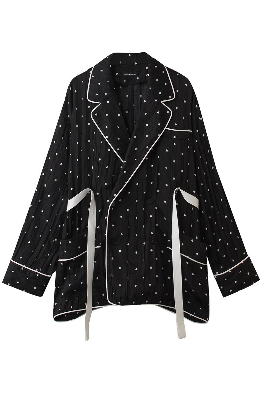 【メゾンスペシャル/MAISON SPECIAL】のPajama Shirt Jacket/パジャマシャツジャケット 人気、トレンドファッション・服の通販 founy(ファニー) 　ファッション　Fashion　レディースファッション　Fashion for Women　アウター　Coat / Outerwear Collection　レディースジャケット・軽アウター　Jackets　インナー　Innerwear　春　Spring　今季　This Season, Current Season　ジャケット　Jacket, Outerwear　ストライプ　Stripe, Striped Pattern　セットアップ　Set-Up, Coordinated Outfit　トレンド　Trend, Trending Now　ドット　Polka Dot, Dot Pattern　フェミニン　Feminine, Girly　ボトム　Bottoms, Lower Wear　モチーフ　Motif, Design Theme　 other-1|ID: prp329100004872583 ipo3291000000036872068