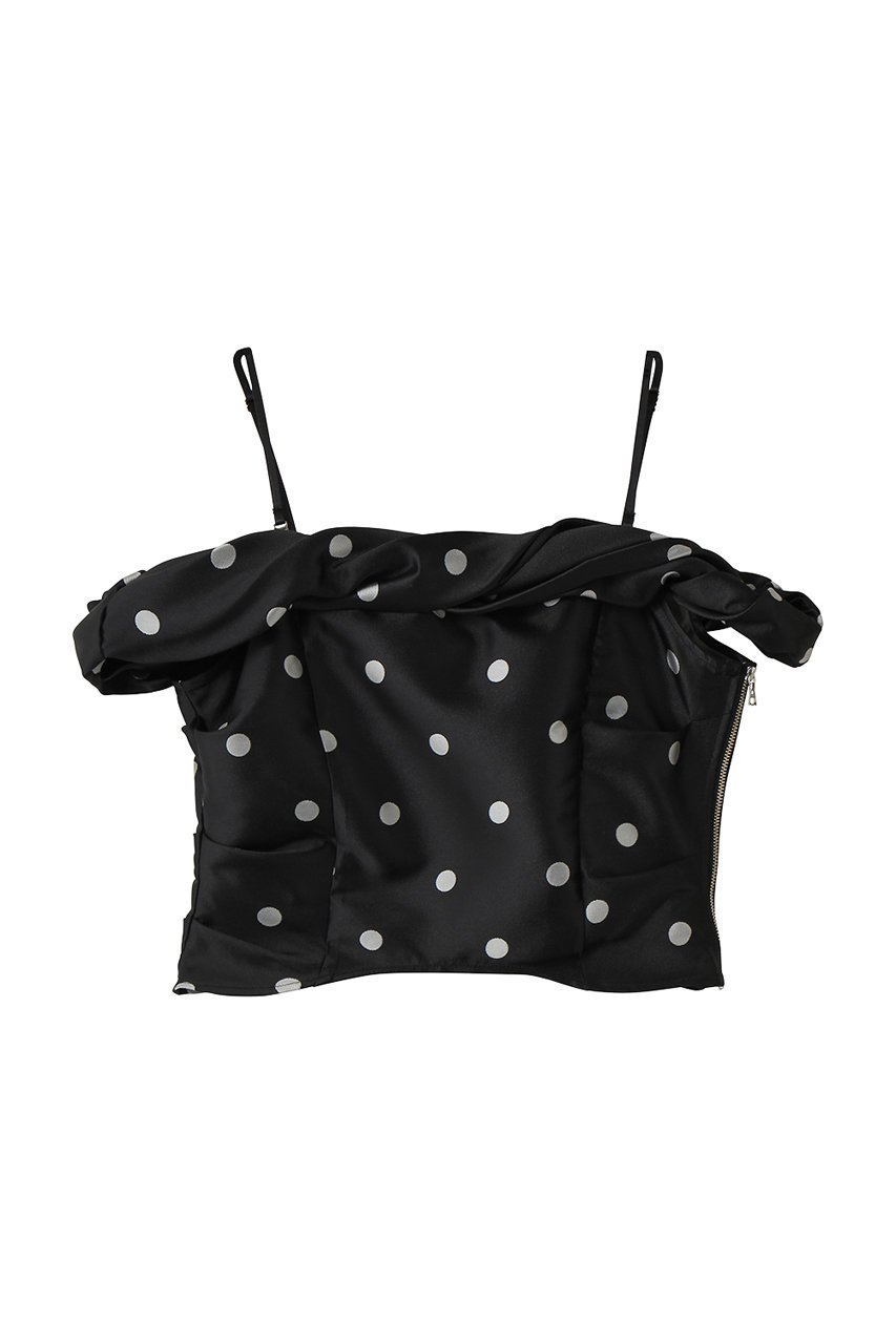 【メゾンスペシャル/MAISON SPECIAL】のTwist Off-Shoulder Blouse/ツイストオフショルビスチェ インテリア・キッズ・メンズ・レディースファッション・服の通販 founy(ファウニー) 　ファッション　Fashion　レディースファッション　Fashion for Women　アウター　Coat / Outerwear Collection　レディースジャケット・軽アウター　Jackets　ジャカード／ジャガード　Jacquard, Woven Pattern　ジャケット　Jacket, Outerwear　ストレッチ　Stretch, Stretchy Fabric　ダブル　Double, Double-Breasted　トレンド　Trend, Trending Now　ドット　Polka Dot, Dot Pattern　ドレープ　Drape, Draping Fabric　フォルム　Silhouette, Form　ベスト　Vest, Waistcoat　ボトム　Bottoms, Lower Wear　BLK(ブラック)|ID: prp329100004872584 ipo3291000000037237685